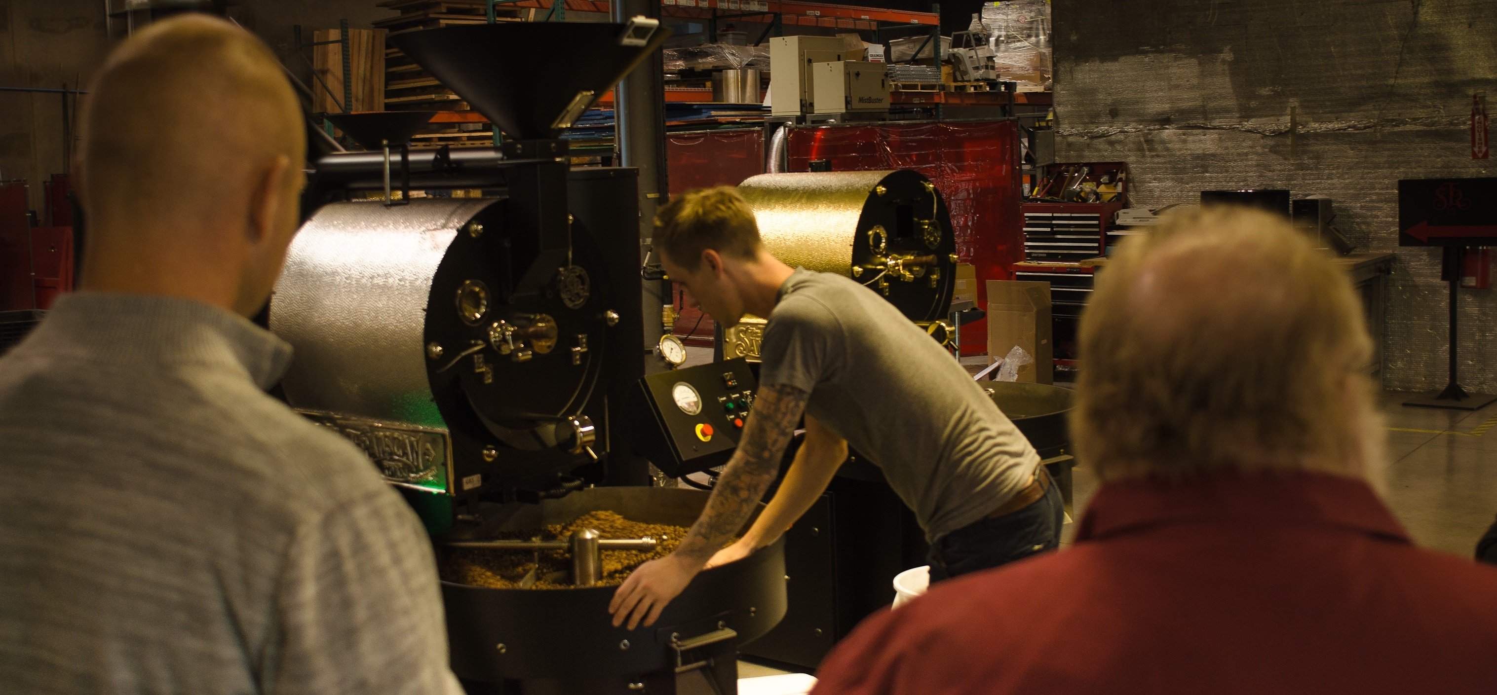 A San Franciscan Roaster roasting beans