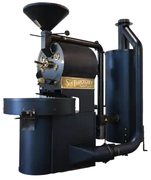 SF-25 (25 lb / 12kg) Roasts up to 100 pounds per hour with a built-in afterburner for clean emissions. A popular choice for mid-sized operations seeking efficiency and flexibility.