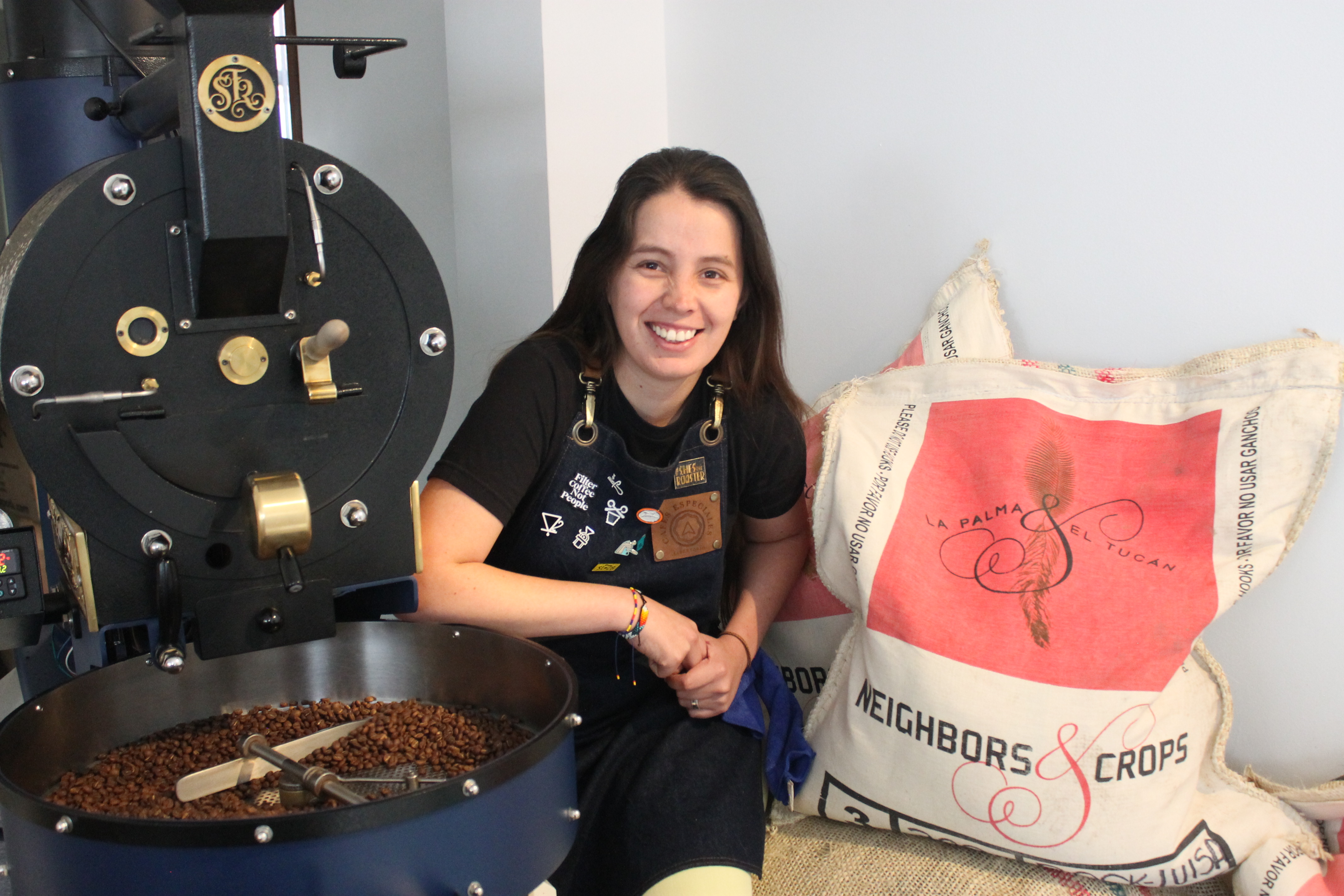 Luisa Quintero is the head roaster at Libertario Coffee Roasters.