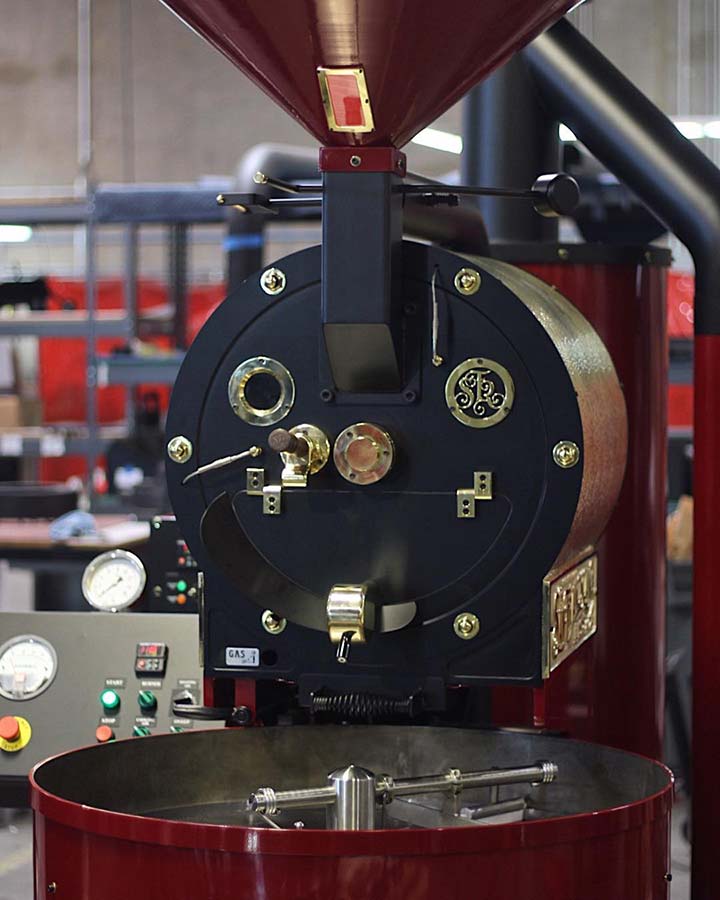 red coffee roaster