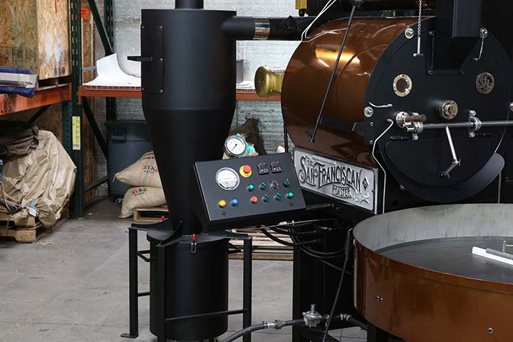 control panel for full batch coffee roasting machine
